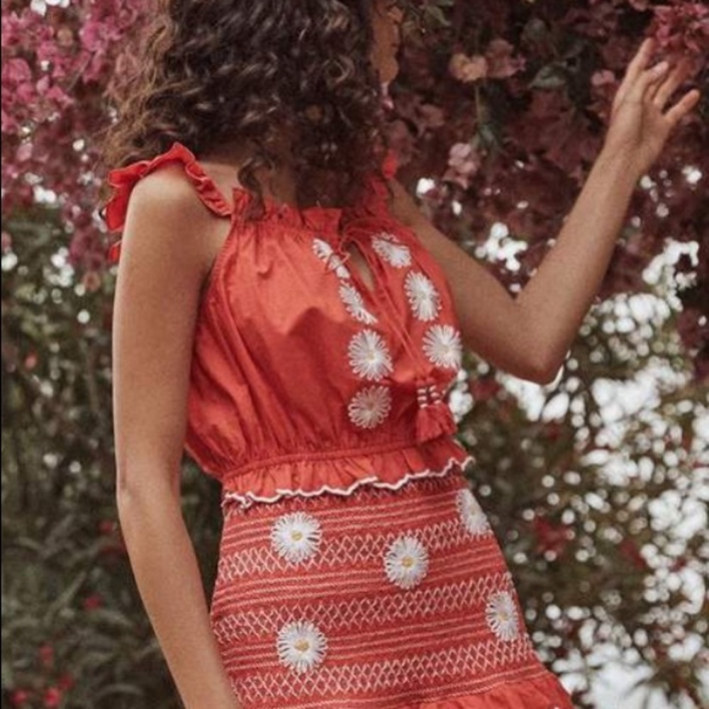 saylor esmeralda daisy embroidery top